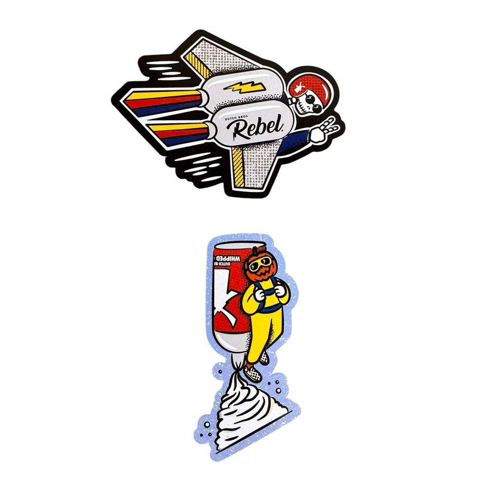Dutch Bros Rebel Jetpack Skeleton and Pumpkin Blast Off September 2026 Lot of 2
